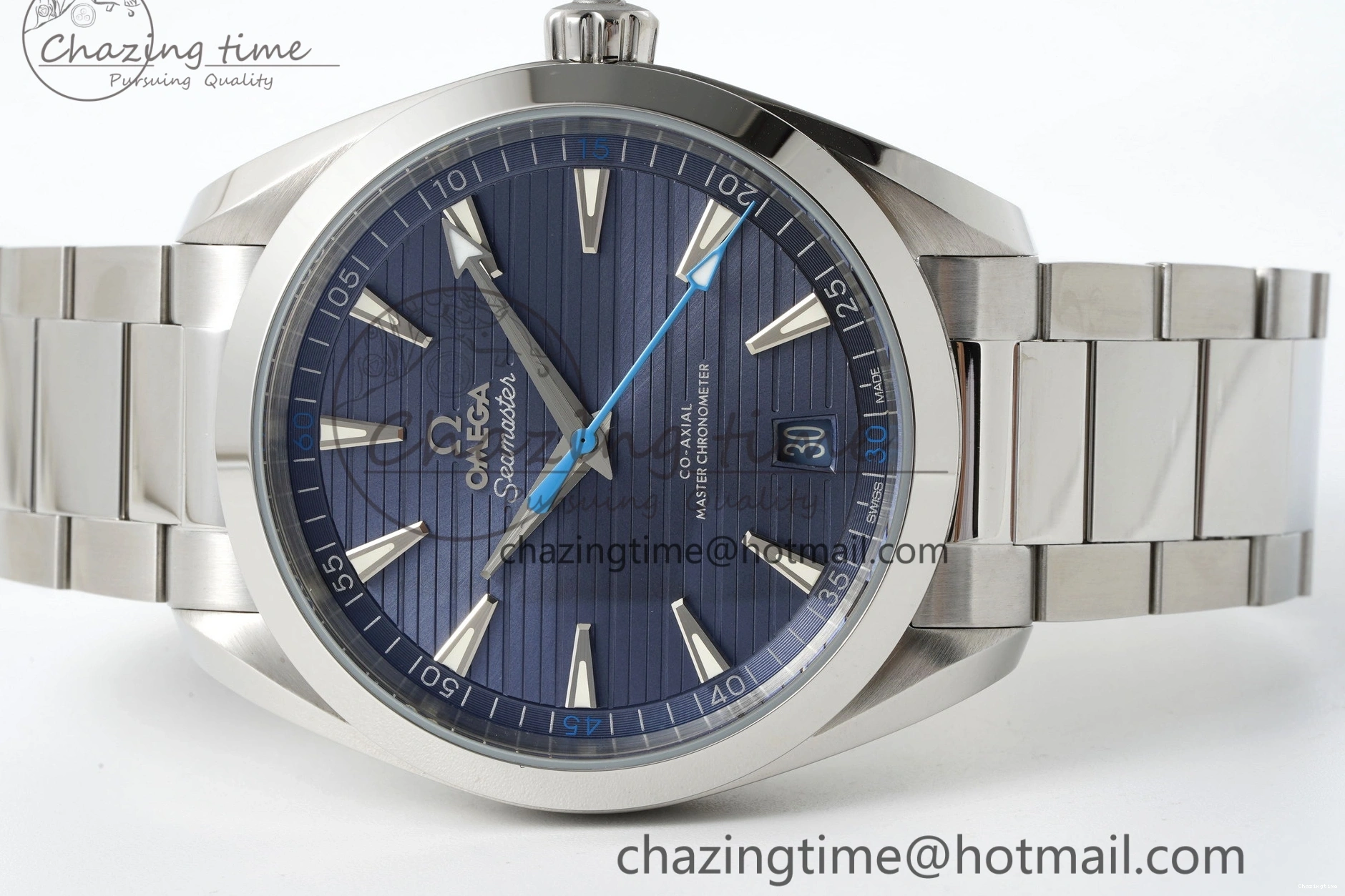 1220 FreshLook Aqua Terra 150M SS JQK 1:1 Best Edition Blue Dial Blue Hand on SS Bracelet A 7831
